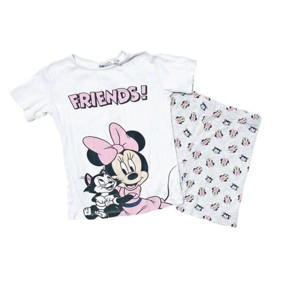 H&m cotton jersey pajamas white/Minnie mouse - Picture 2 of 3